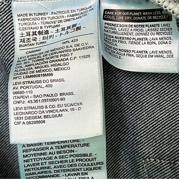 LEVI’S Crafted Cropped Organic Cotton Jacket Women’s S Preppy Western Streetwear - Picture 6 of 9